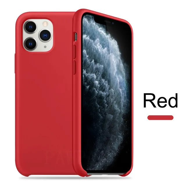Red Официальный силиконовый чехол для iphone Xs max XR X 7 8 6 6S Plus XS X роскошный чехол с логотипом для iphone 11 Pro Max задняя крышка - Цвет: Red