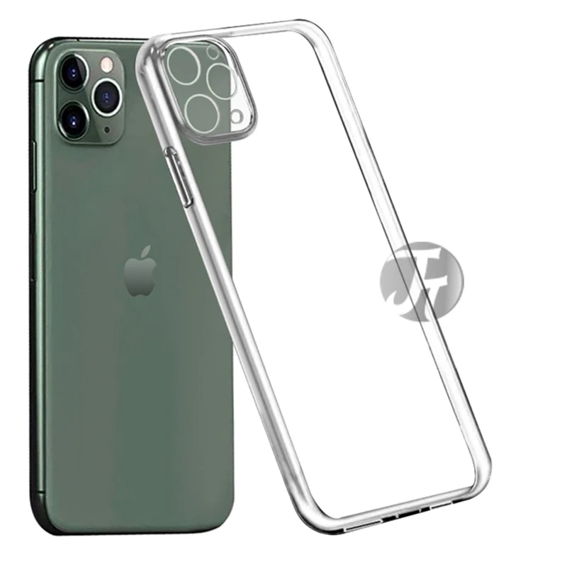 Прозрачный мягкий чехол из ТПУ для iPhone 11 Pro Max прозрачный телефона объектива
