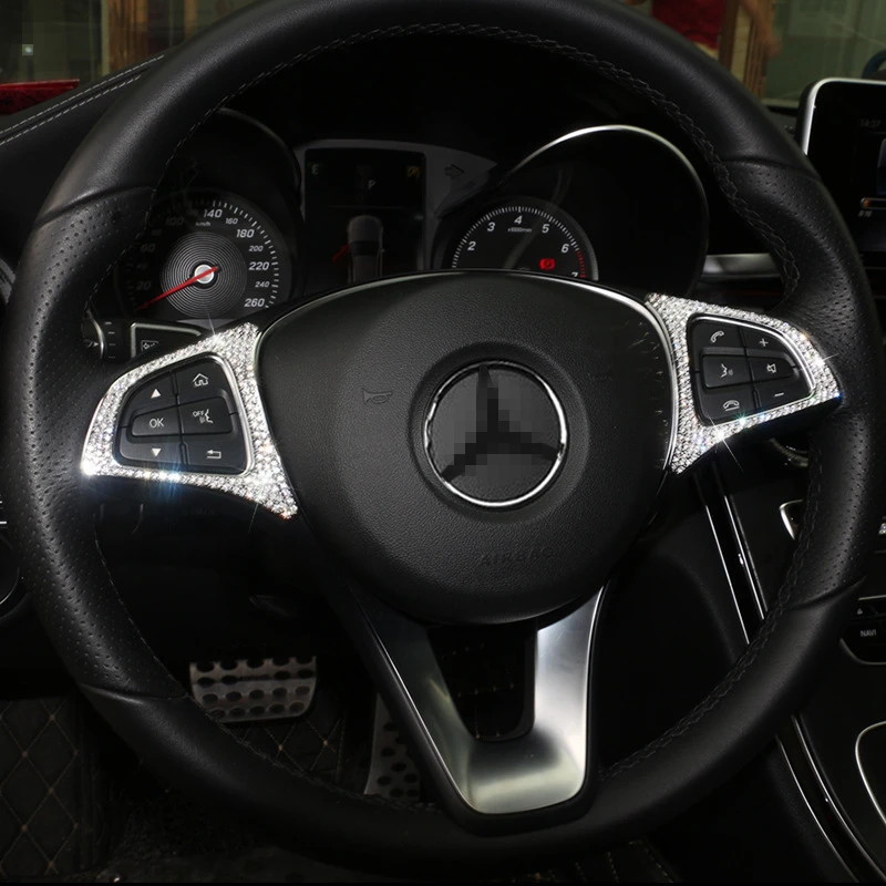 1setA-class рулевое колесо декоративная рамка для кнопки для Mercedes-Benz C-class Специальное внутреннее Рулевое Колесо diamond CLA gla GLC