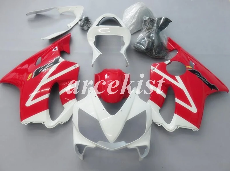 Литье под давлением ABS Обтекатели комплект подходит для Honda CBR600 FS F4i 2001 2002 2003 2004 01 02 03 04 Комплект кузова красный белый