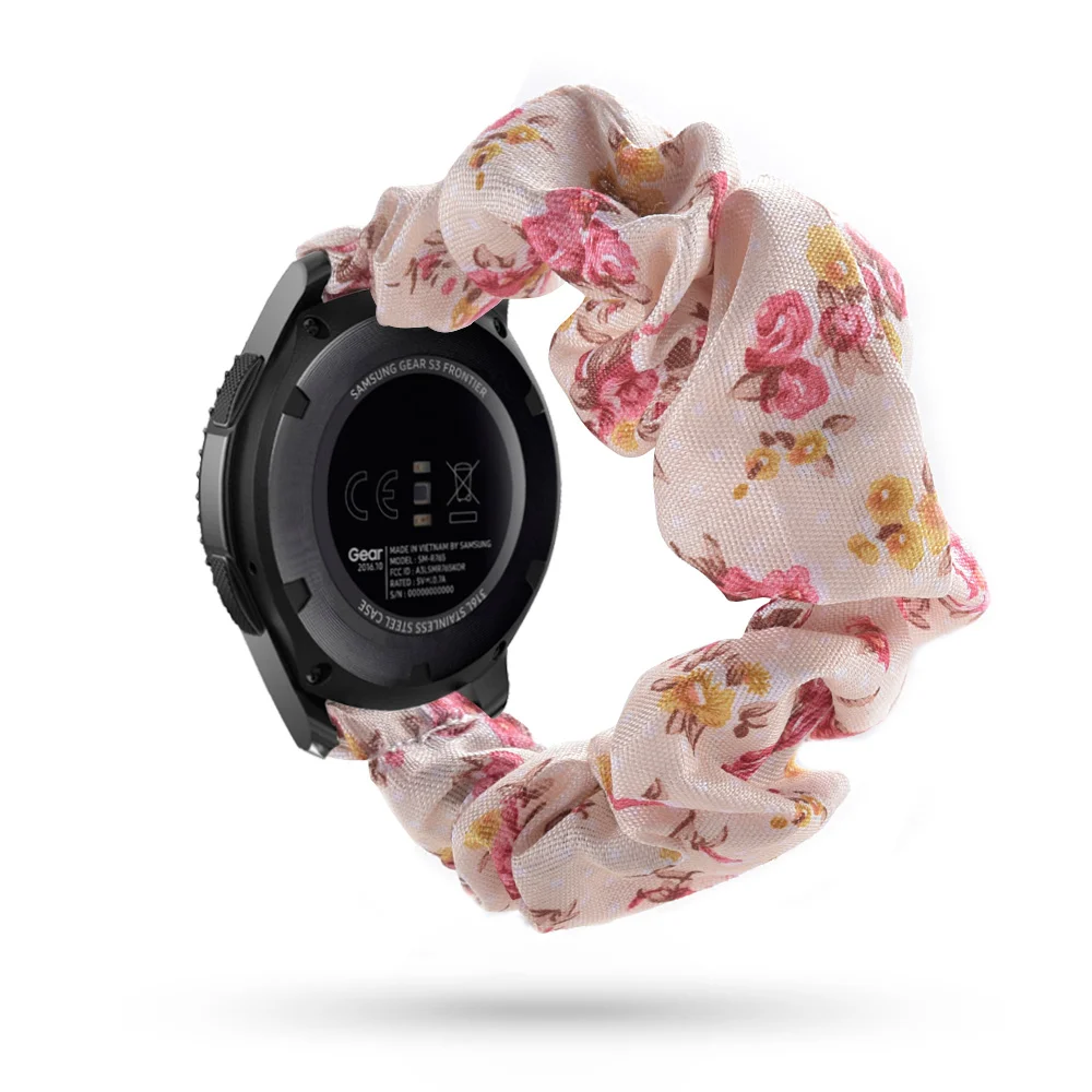 Scrunchies Elastic Watch band 20mm 22mm For samsung galaxy watch 3 41mm 45mm For huawei watch GT2 Pro bracelet For Amazfit Bip