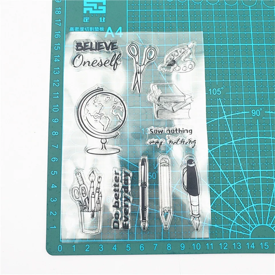 Винтажный Jouranl и Tellurion прозрачный силиконовый прозрачный штамп DIY печать для Скрапбукинг фото украшение для альбома лист со штампами