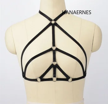 

Harness Women Fetish Wear Cage Bra Women's Sexy Bondage Lingerie Adjustable Strap Harness Elastic Bond Crop Top Bra
