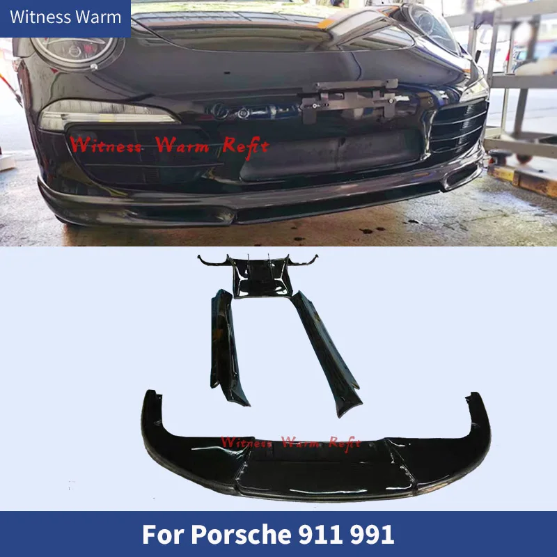 For Porsche 911 Carrera 991 Car body Kit Carbon Fiber Front Rear bumper Lip Splitters diffuser Side Skirts Spoiler 2012-15 | Автомобили и