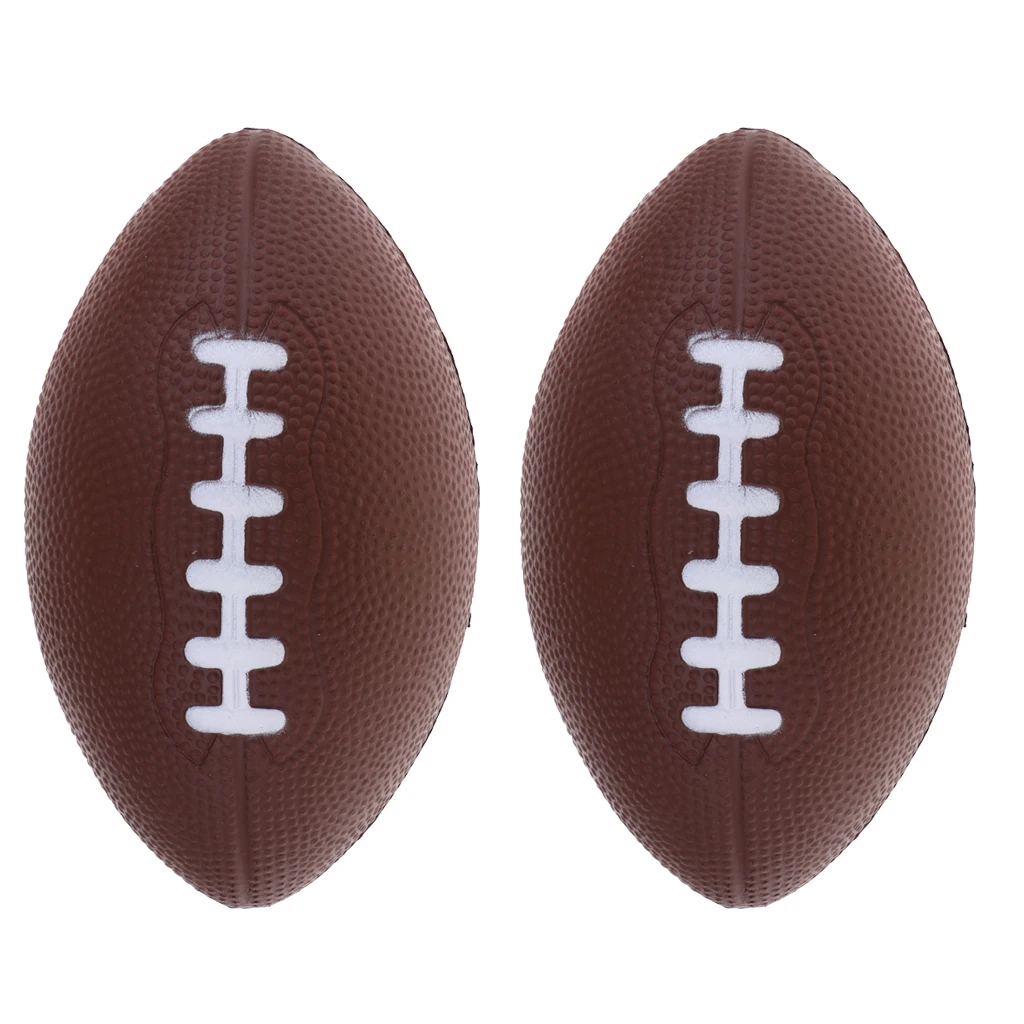 2Pcs PU Foam American Football Rugby Ball for Childeren, Adults Birthday Gift Kids Toy Game Footballs