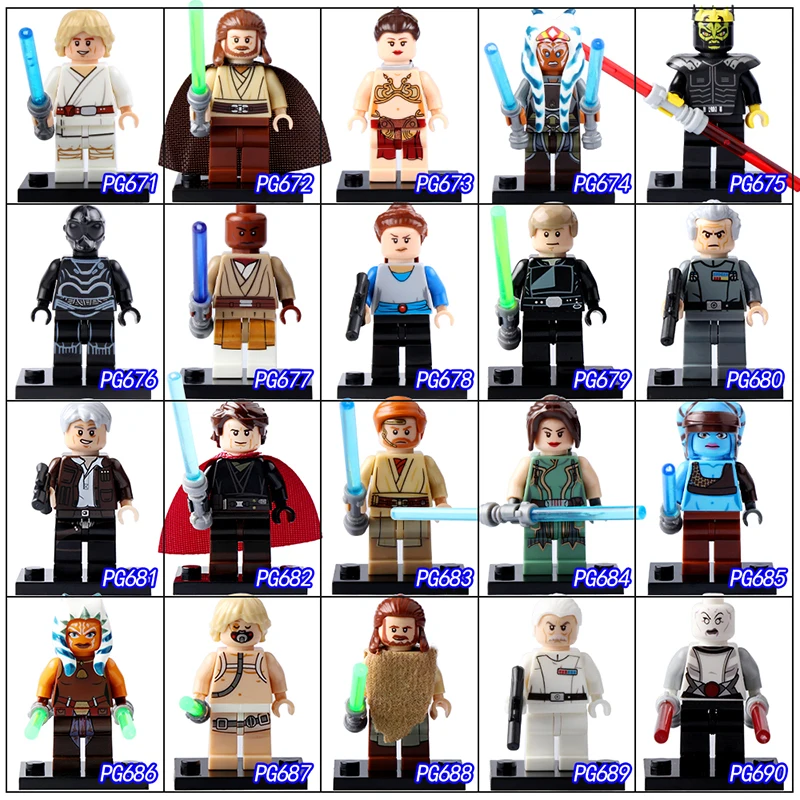 Star Wars Figure starwars Maz Anakin Yoda Luke Sith Lord Darth Vader Maul Revan Dooku Sidious Leia Han Solo Building Blocks toys