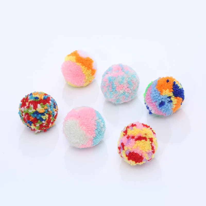 1Pc Pet Toy Plush Ball Cat Ball Toy Bouncy Ball Small Pet Interactive Toys Multi Color Choice Bayberry Ball Cat Throwing Toys
