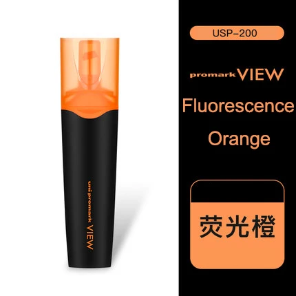ORANGE 1PCS 1 шт. UNI Perspective хайлайтер USP-200 яркие цвета жирная линия фокус ручка головка с окном зрачки с маркером - Цвет: ORANGE 1PCS