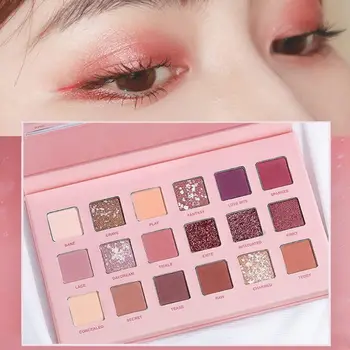 

18 Colors Nude Glitter Eyeshadow Lasting Matte Shimmer Eye Shadow Powder Pallet