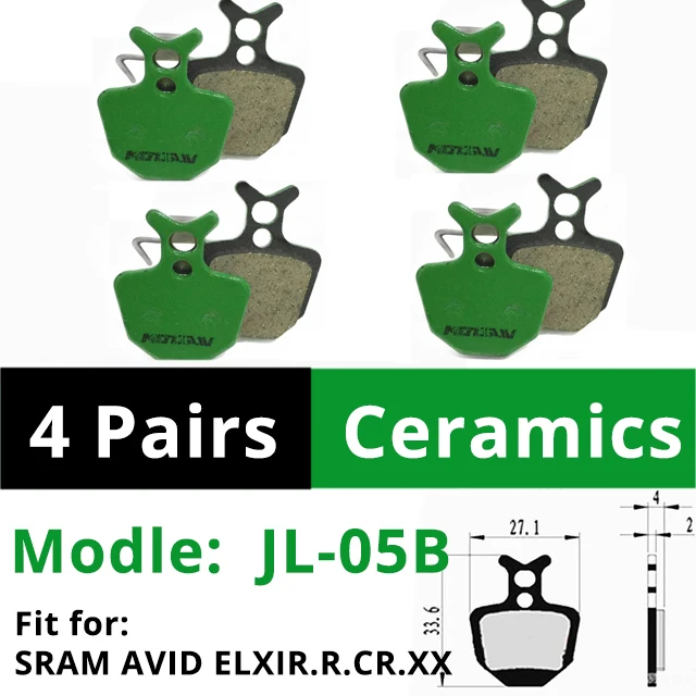 05B 2 Pairs Ceramics 2 пары MOTSUV Керамика велосипедные тормозные колодки тормозной механизм Горного Велосипеда pad для SRAM AVID SHIMANO M315 M355 M365 M395 M445 M447 MT200 M525 - Цвет: 05B 2 Pairs Ceramics