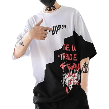 

JAYCOSIN shirts men women Pullover Unisex Summer Short sleeve O-Neck Casual Hip-Hop Streetwear Print letters Top Blouse mens9809