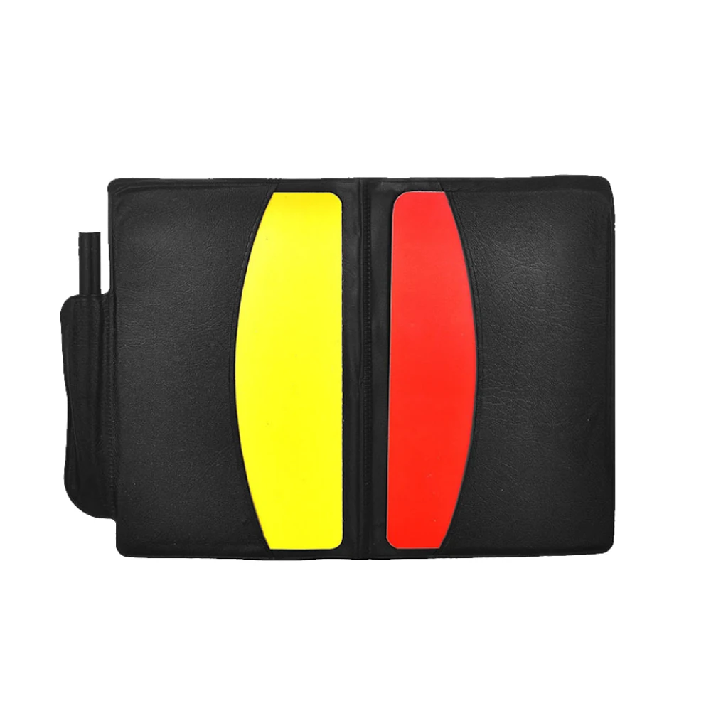 Yellow Red Card Booklet Sport Entertainment Pro with Pencil Judgecase Soccer Game Football Referee Case Equipment