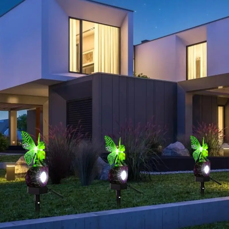 RGB+ белый светодиодный открытый цветок фея Солнечный газон лампы во дворе садовые огни поддержка дропшиппинг