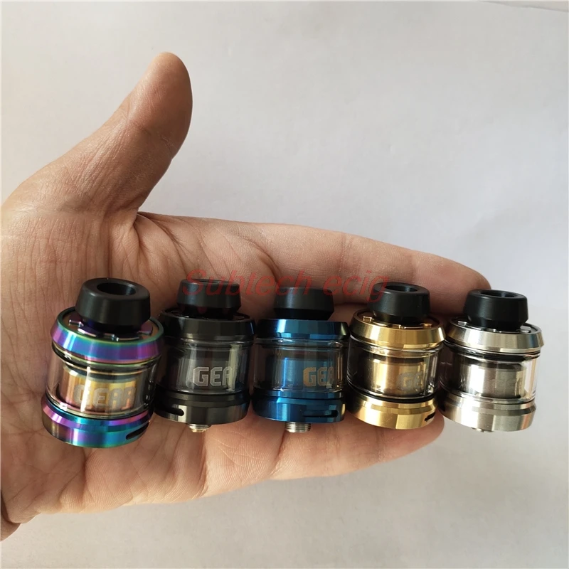 Comprar Nuevo engranaje RTA tanque 25MM diámetro 2ml 3,5 ml capacidad inferior ajustable vaporizador de flujo de aire para 510 cigarrillo electrónico Mod