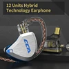 CCA C12 Metal Headset 5BA+1DD Hybrid 12Units HIFI Bass Earbuds Noise Cancelling Earphones In Ear Monitor Earphones  KZ ZSX ZAX 2