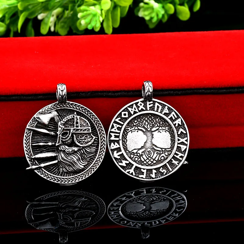BEIER, Viking, Wicca, для мужчин, Valknut, молот Тора, Маска 24 скандинавских Рун, Ирландский Узел, Mjolnir, массивное женское ожерелье, подвески, BP8-375