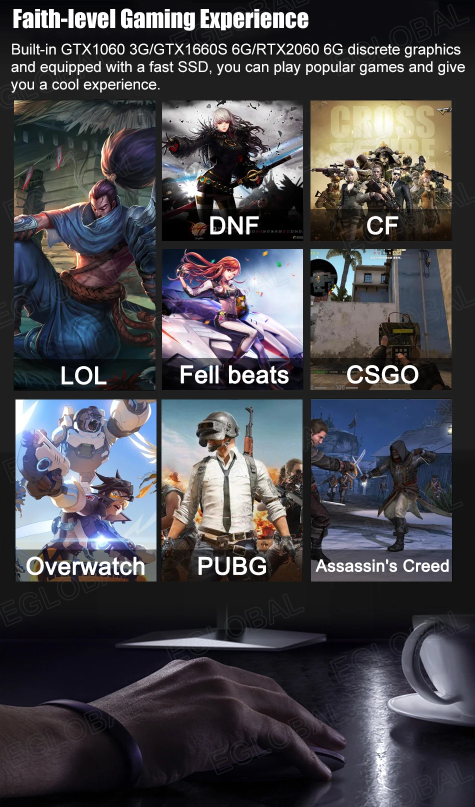 Game Killer Mini PC with Intel Core i9 9900KF/i7 9700KF, Nvidia RTX1660S 6GB, AX200 WiFi, 4K HDMI/DP/DVI – High-Performance Desktop Computer. Description Image.