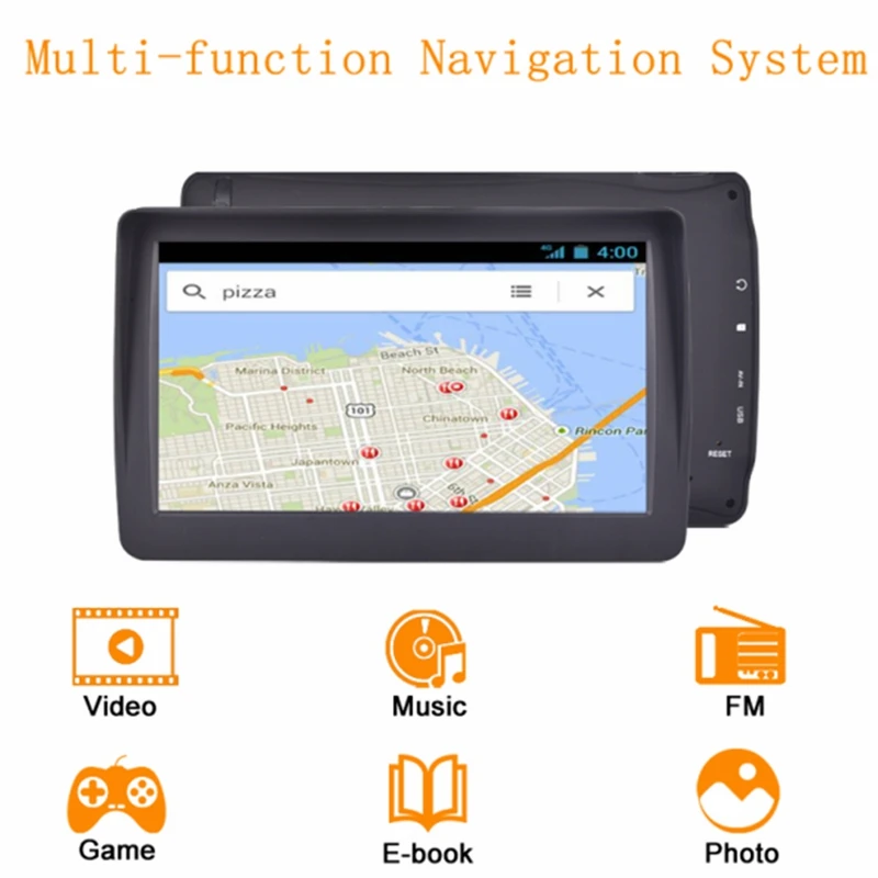 KMDRIVE " дюймовый автомобильный gps-навигатор для грузовика с подключенным солнцезащитным козырьком 256 8 Гб Bluetooth AV-IN fm-передатчик бесплатные карты