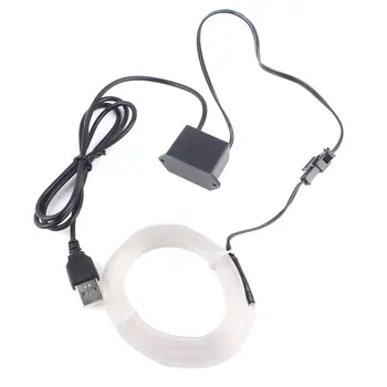 

2M LED EL Light Neon Rope Car Dance Glow Light Strip + 3V/12V Controller USB Drive Car Decoration Light Car Styling Party Decor