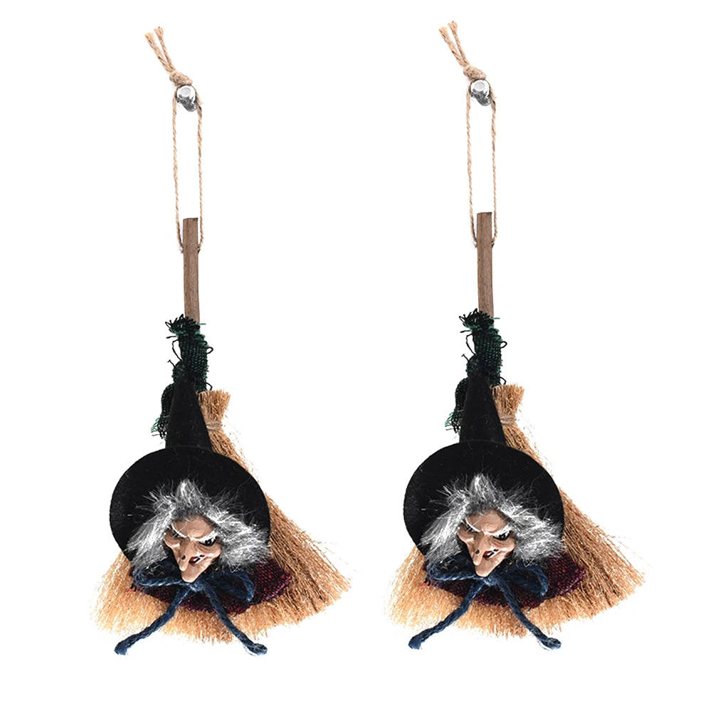 2 шт. подвеска в виде метлы ведьмы на Хэллоуин волшебная метла Роза для домашнего