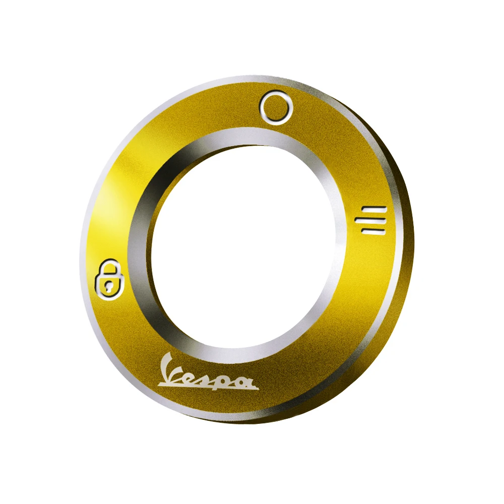Gold Чехол для руля мотоцикла с ЧПУ для Piaggio Vespa, крышка для замка LX S ET4 GTS GTV 50 150 250 - Цвет: Gold