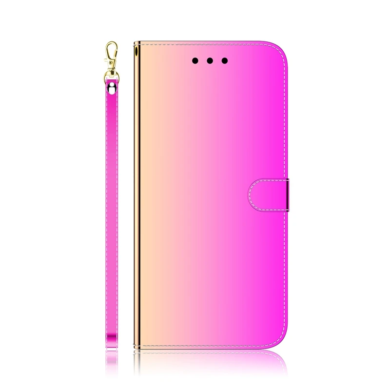 Gradient Для Moto E6 Plus чехол 6,1 ''зеркальный кожаный флип-чехол для Motorola Moto E6s e6plus E 6 Plus Чехол-бумажник - Цвет: Gradient