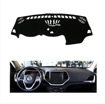 

Black Car Dashboard Cover For Jeep Cherokee (2014-2019) 2015-16-17-2018 Auto Sun Shade Pad Carpet Protector Dash Mat