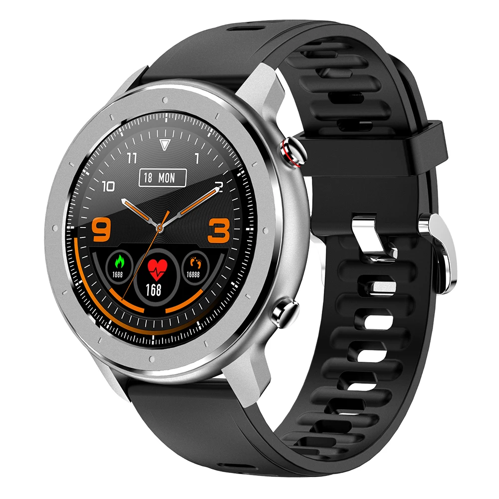 Silver Silica strap Умный браслет для мужчин, пульсометр, кровяное давление, мониторинг кислорода в крови, фитнес-трекер, умные спортивные часы, водонепроницаемые IP68 - Цвет: Silver Silica strap