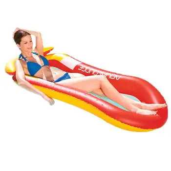 

HiMISS Floating Bed Inflatable Water Sofa PVC Floating Bed Foldable Backrest Floating Row for Summer Outdoor Swimming Beach