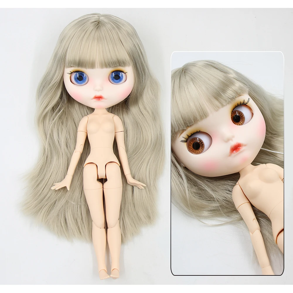 Neo Blythe Doll with Blonde Hair, White Skin, Matte Pouty Face & Custom Jointed Body 1