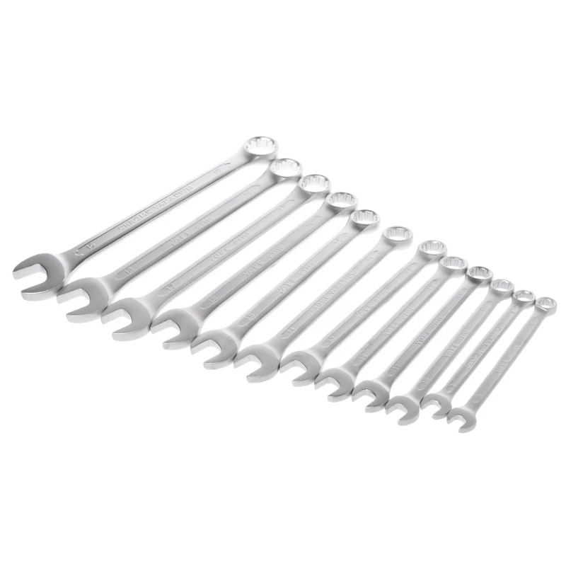 

12Pcs/set 8-19mm Dual Use Stubby Ratchet Wrench Quick Spanner Repair Hand Tool