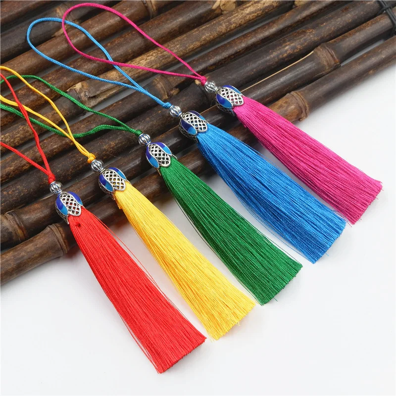 8pcs Silk crown Tassel Fringe brush Hanging rope DIY tassels fringe