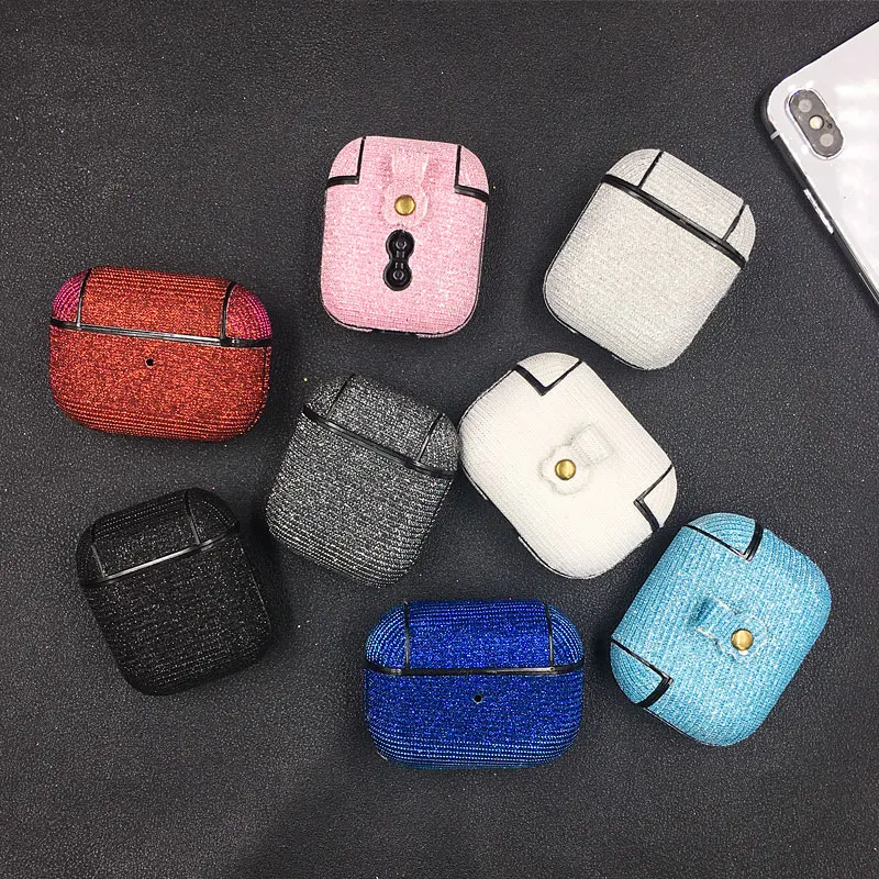 Роскошный блестящий Блестящий чехол для наушников Apple Airpods Pro Bluetooth беспроводной