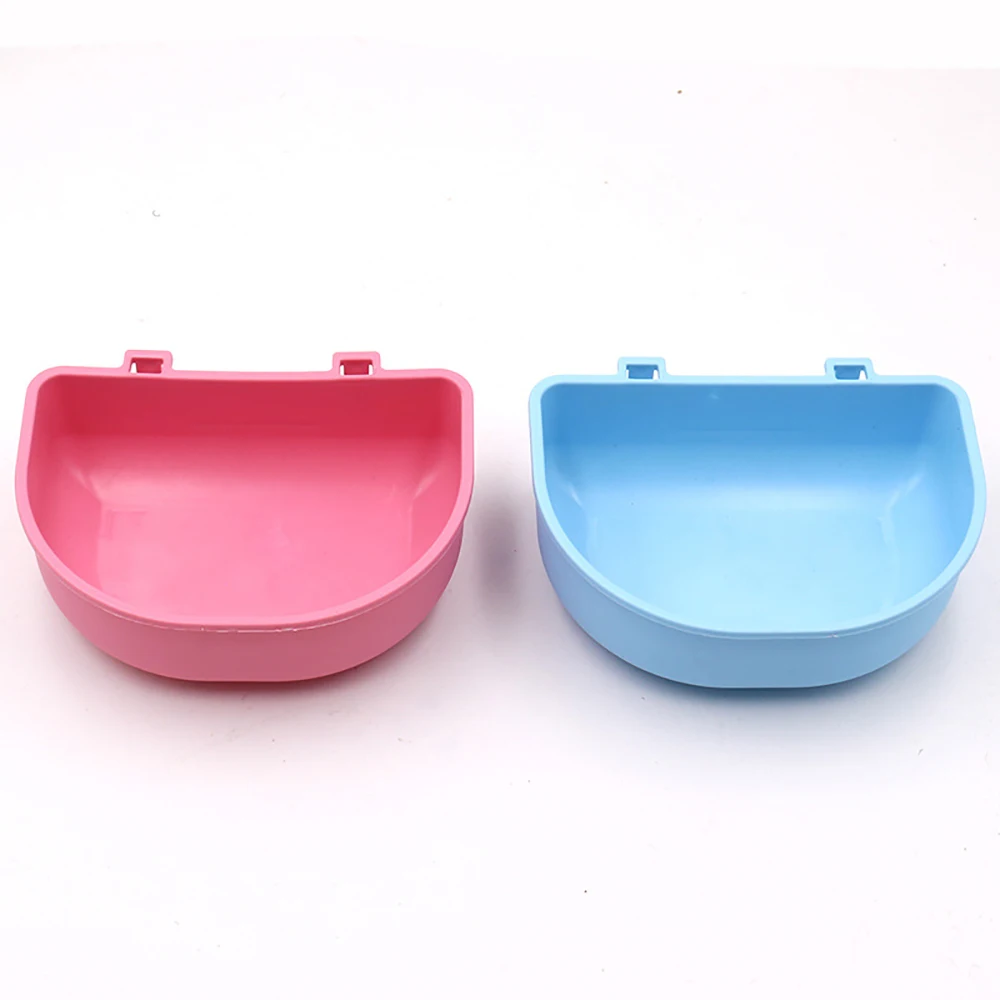 1PCS Two-color Pet Cage Plastic Hanging Bowl Drinking Water and Feeding Cat Dog Food Box Utensils for | Дом и сад