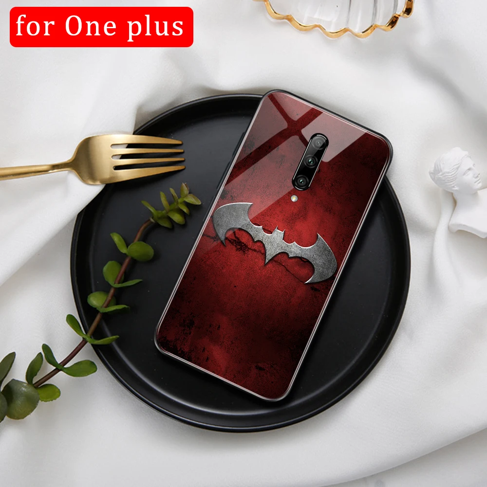 Чехол для OnePlus 7t чехол Бэтмен 7 pro стеклянный 1 + 6T самостоятельной сборки 5 5t 6 6t