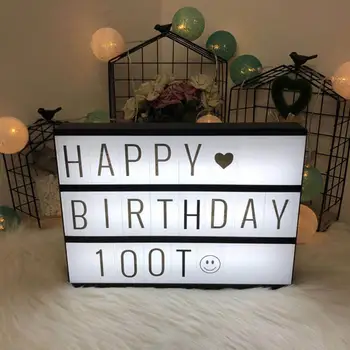 

Hot Sale A6 Size 3AA Battery LED Combination Night light Box DIY Letters Decoration Lamp Message Board Lightbox