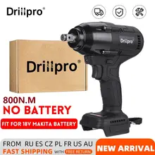 Drillpro – clé à chocs électrique sans fil 800 n.m, Rechargeable, 1/2 