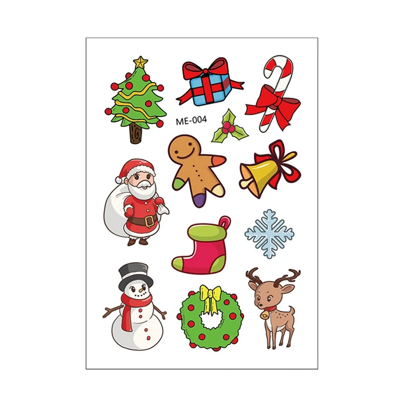 6pcsChristmas вечерние модные наклейки-татуировки шаблон наклейки с бронзированием Emporary Tattoo стикер для женщин минималистичные линии шаблон тела