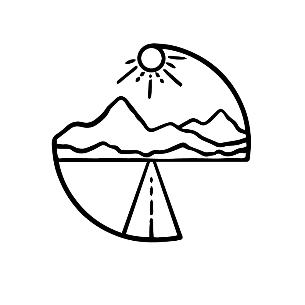 

FunnyRain Mountain Car Stickers Waterproof Sunscreen Bumper Windshield Boot Decals PVC 12cm X 11cm