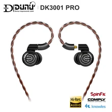 DUNU DK3001 PRO HiFi Audio 5 hybrydowy sterownik (1DD + 4 Knowles BA) w ucho słuchawki douszne słuchawki MMCX odłączany kabel 2.5/3.5/4.4 zrównoważony podłączyć
