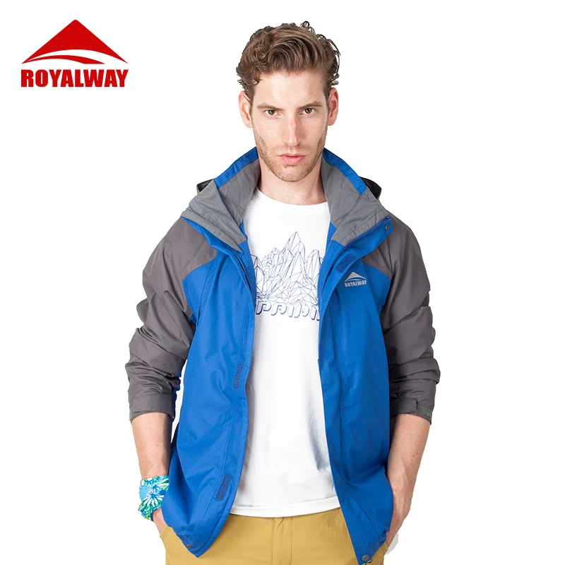 

ROYALWAY Outdoor Hiking Jackets Windbreaker Waterproof Men Jackets Spring Autumn Camping Trekking Climbing Coats ROM3049CS