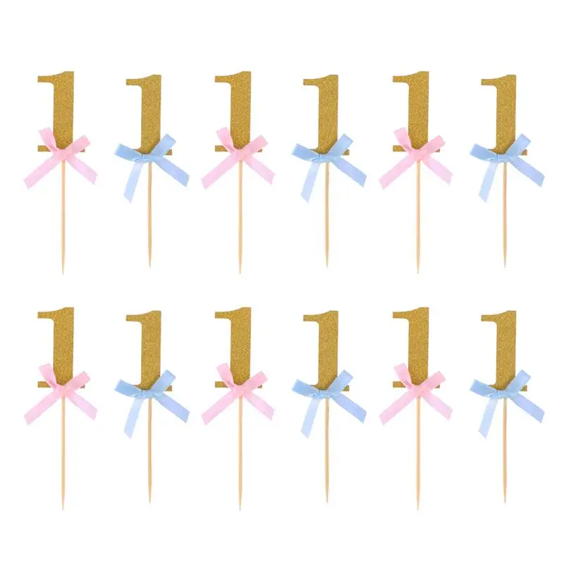 12 шт. набор для украшения тортов из блестящей бумаги с бантиком конфет кексов