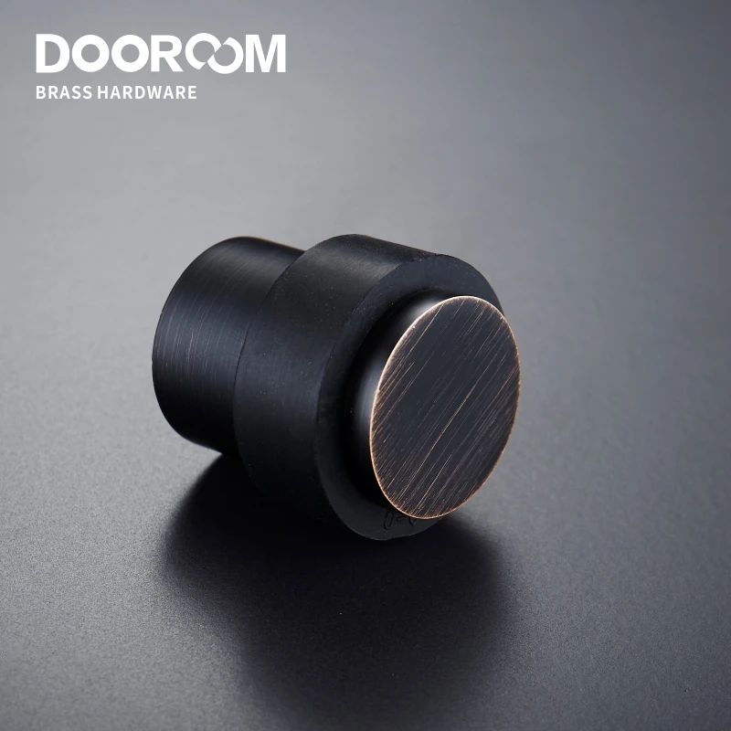 Brass Environmental Rubber Door Stops Bathroom Door Stopper Heavy Duty Floor Mount Bumper Non-magnetic Holder Catch door stopper door stopper bumpers silicone rubber bumpers