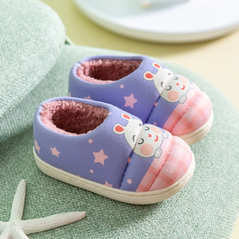 girls leather shoes Kids Cotton Winter Indoor Flip Flops Non-slip Cute Shoes Home Slipper Fashion Warm Children Baby Boys Girls Slippers Miaoyoutong best children's shoes