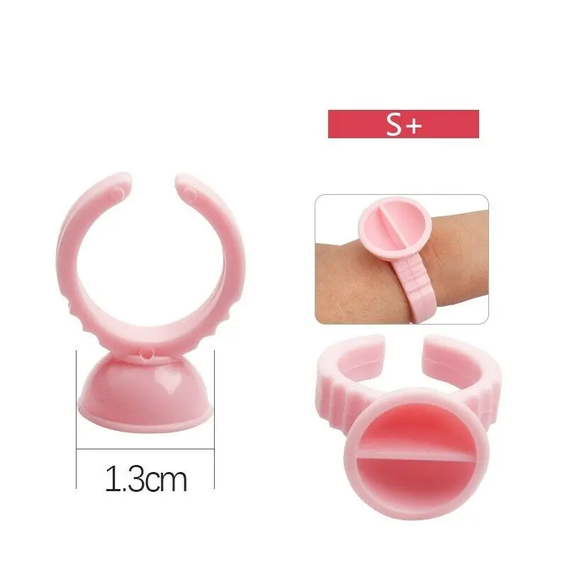 Small with divider 500 шт. одноразового использования, для микроблейдинга шапки розовый кольцо чернил для татуажа, чашка для Для женщин Для мужчин игла для тату-машинок принадлежности аксессуары для перманентного макияжа инструмент - Цвет: Small with divider