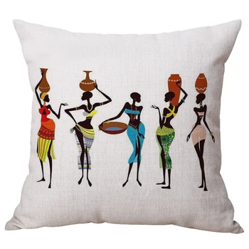 

Home Decoration, Beautiful African Women Ethnic style Art ies Linen Throw Pillows Pillow Cover Car Cushion Sofa Pillow woman#