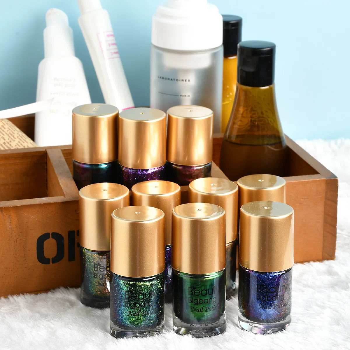 Beautybigbang Camaleão Unha Polonês Galáxia Glitter Lantejoulas Holográfico Verniz Arte Design 9ml 2 Cheap Esmalte