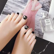 Протезный ноготь патч водонепроницаемый Маникюр готовой Продукт короткий Южная Корея педикюр водонепроницаемый с бриллиантами черный и Gra