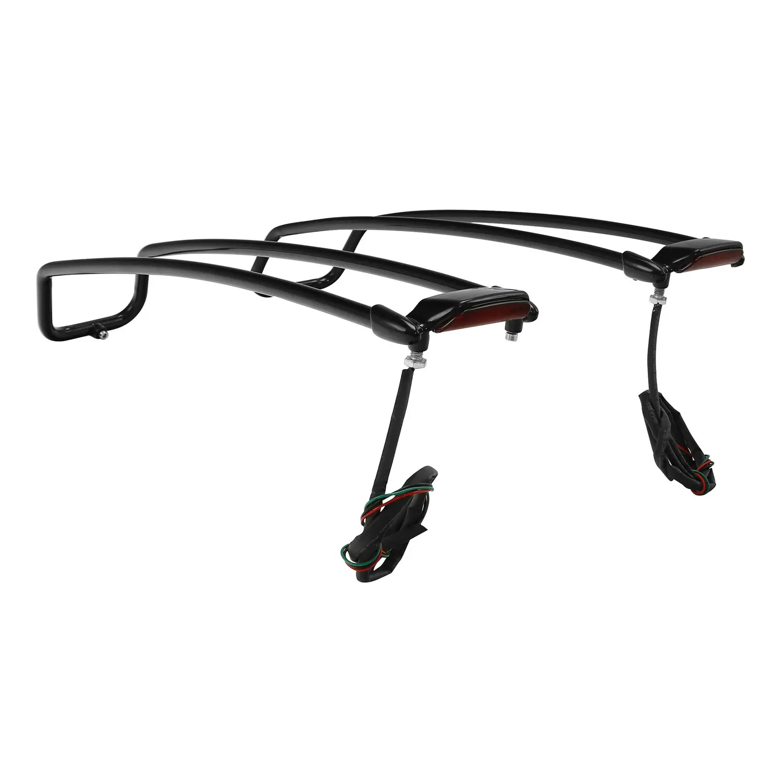 Motorcycle Saddlebags Lid Rack Top Rail Guard W/ Light For Harley Touring Road King Electra Street Glide 1994-2013