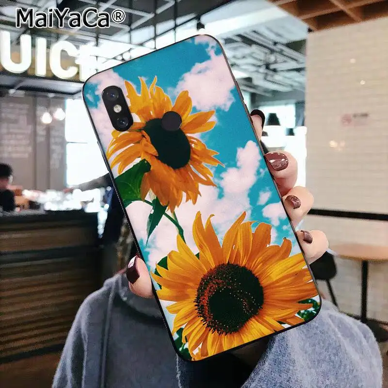 MaiYaCa красивые желтые цветы Подсолнух Собака Мягкий чехол для телефона Xiaomi 8 9 se 5X Redmi 6pro 6A 4X7 5plus note 5 7 6pro - Цвет: A5